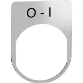 Schneider Electric ZBYM2178 Schildträger 30x40mm, mit Beschriftung 0-I, für Harmony 22mm, aus Metall - 10 Stück