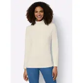 Casual Looks T-Shirt WITT "Rollkragen-Shirt Rollkragenshirt mit langen Ärmeln", Damen, Gr. 36, beige (champagner), Sportlich, Shirts T-Shirt