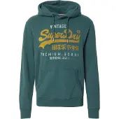 Superdry für Herren. M2014380A Vintage Logo Kapuzenpullover Grün (S), Lässig, Baumwolle