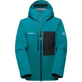 Mammut Stoney HS Hooded Jacket Herren, Hardshell-Skijacke – deep teal-black/L