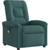 Syfax Massagesessel Dunkelgrün Stoff