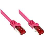 Alcasa Patchkabel Cat.6 S/FTP PiMF 50m, magenta, mit Rastnasenschutz
