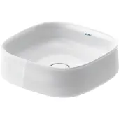 Duravit Zencha Aufsatzbecken 420 mm, ohne Hahnloch, 2373420079, Farbe: Weiß Hochglanz