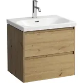 Laufen LANI Waschtischunterbau, 2 Schubladen, SoftClose, 585x515x445mm, H4035321122671, Farbe: Wildeiche