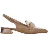 Hispanitas Damen Pumps aus Naturleder Hellbraun mit Schnallen HV243299