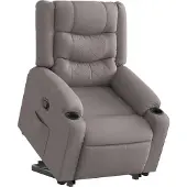 Syfax Relaxsessel mit Aufstehhilfe Taupe Stoff
