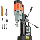 Vevor Magnetbohrmaschine 1,5 kW 60 mm Bohrdurchmesser 13000 N Leistung, Magnetbohrmaschine mit Morsekegel & einstellbarer Drehzahlen, M3-M16 Gewindeschneiden für Metalloberflächen Heimwerker