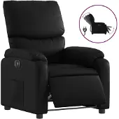 vidaXL Relaxsessel Elektrisch Schwarz Kunstleder