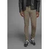 Bruno Banani Chinohose , Herren, Gr. 33, Länge 32, grün (khaki), Web, Obermaterial: 98% Baumwolle, 2% Elasthan, unifarben, regular fit lang, Hosen Chinohose