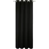 Wirth 1100000002199 "Newbury" Gr. 1, schwarz, B:130cm H:145cm, Jacquard, Baumwolle, Polyester, Gardinen, 1100000002199