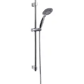 Wenko Stangenbrause-Set "Young", silber (silberfarben), Edelstahl, Brausegarnituren, Stangenbrause-Set, Chrom, Länge Stange: 66 cm
