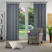 Wirth Vorhang "Torbole" Gr. 1, blau (dunkelblau), B:65cm H:125cm, Jacquard, Baumwolle, Polyester, Gardinen, Vorhang