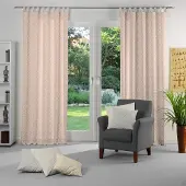Wirth Vorhang "Telfort" Gr. 1, orange (terra), B:132cm H:145cm, Jacquard, Baumwolle, Polyester, Gardinen, Vorhang