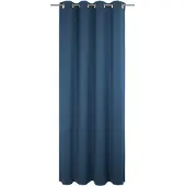Wirth Vorhang "Umea" Gr. 1, blau (dunkelblau), B:132cm H:145cm, Jacquard, Polyester, Gardinen, Vorhang