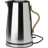 Stelton Emma Wasserkocher 1,2 l mit Buchengriff, steel
