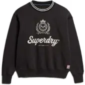 Superdry für Damen. W2012468A Country Club Sweatshirt schwarz (XS), Lässig, Baumwolle, Langarm