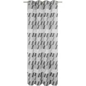 Wirth Vorhang "Bray" Gr. 1, grau (dunkelgrau), B:132cm H:145cm, Jacquard, Baumwolle, Polyester, Gardinen, Vorhang
