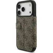 GUESS Etui Book 4G Metal Logo Na Iphone 17 Pro - Brzowe
