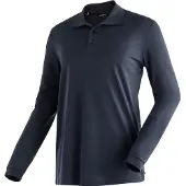 Maier Sports 1100000002199 "Ulrich L/S", Herren, Gr. 4XL, blau (dunkelblau), 100% Polyester, Shirts 1100000002199, Herren Polo langarm, leichtes Funktionsshirt, Langarmshirt, Reg. Fit
