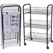 Koopman Bathroom Solutions Multifunktionsregal, Metall, 40x26x62 cm, schwarz