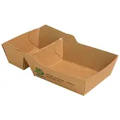 Papstar Pommes-Frites-Trays "pure" -geteilt "100% Fair" extra gross