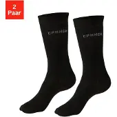 Copenhagen Studios Basicsocken , Herren, Gr. 35-38, schwarz (2x schwarz), Wolle, unifarben, elastisch, Socken Basicsocken, gerippt, mit wärmender Wolle