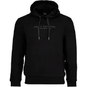 Armani Exchange für Herren. XM001294AF20934UC001 Basic-Kapuzenpulli aus schwarzer Baumwolle (L), Lässig