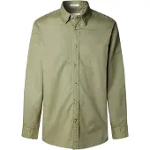 Pepe Jeans für Herren. PM3090843 Charly grünes Hemd (L), Blau, Lässig, Baumwolle, Langarm