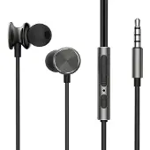 JOYROOM HiFi Wired Series JR-EW03 In-Ear-Kopfhörer mit starkem Bass, Dunkelgrau