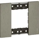 Legrand KA4802ZG LivingNow Abdeckrahmen 2-modulig in der Farbausführung Steel