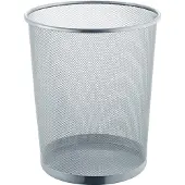 Helit Papierkorb "the circle network", 23 Liter, Pulverbeschichteter Mesh-Papierkorb in zeitlosem, modernem Design, Farbe: silber