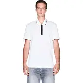 Armani Exchange für Herren. XM001285AF10366U0009 Ideal Polo (S), Weiß, Lässig, Baumwolle, Kurzarm
