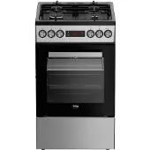 Beko Fsm52332dxdt Butangas-herd Mit Backofen 4 Brennern Silber One Size / EU Plug 220V Silber One Size