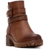 Refresh für Damen. 17291801-CAMEL Stiefelette 172918 braun (40), 3 bis 5 cm, Reißverschluss, Lässig