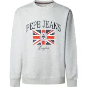 Pepe Jeans für Herren. PM5800025 Mercer Sweatshirt grau (XL), Lässig, Baumwolle