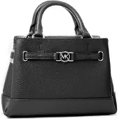 Michael Kors Reed XS Satchel Xbody Damen Umhängetasche Handtasche Schwarz Leder 35F4S6RC0T