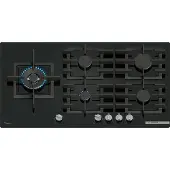 Bosch Serie 6 PPM9A6I40, Schwarz, Integriert, 90 cm, Gaskochfeld, Gehärtetes Glas, 5 Zone(n)