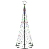 vidaXL LED-Weihnachtsbaum Mehrfarbig 250 cm Metall