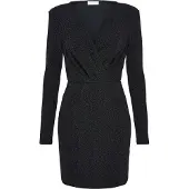 LeGer By Lena Gercke LeGer Minikleid "Marcelina, " Ohne Taschen mit Glitzergarn, Oberteil in Wickeloptik, figurbetonte Passform