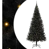 vidaXL Weihnachtsbaum Schwarz 240 cm PVC