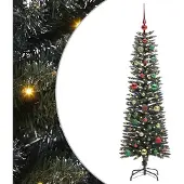 vidaXL Künstlicher Weihnachtsbaum mit 150 LEDs mit Ständer Grün 150 cm