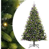 vidaXL Künstlicher Klapp-Weihnachtsbaum mit 300 LEDs Grün 210 cm