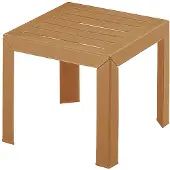 Merkloos Beistelltisch Garten Miami 40x40cm camel Kunststoff modernes Design