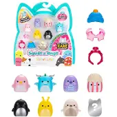 Jazwares Spielzeugfiguren Squish-a-longs Set 8 Stück Mini Figuren