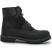Timberland für Herren. TB1A2E2P0011 Premium 6 Inch Lace Up Lederstiefel Schwarz (43 W), Wohnung, Schnürsenkel, Lässig