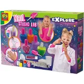 SES Creative Explore Nagel Studio Labor, Nagelpolitur-Set für Kinder, 8 Jahr(e), Mehrfarbig