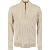 No-excess Halfzip Pullover Rib Cremeweiß