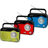 Sunstech RPS560, Tragbar, Analog, AM, FM, 0,8 W, 1-Weg, 7,5 cm
