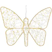 Kaemingk LED Schmetterling, 436 LEDs, gold, Höhe ca. 43 cm