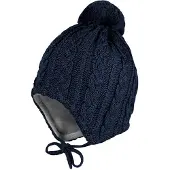 Maximo mit Zopfstrickmuster mit Pompon und Bindeband